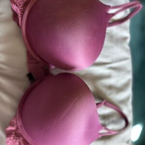 Elegant Pink Lace Bra